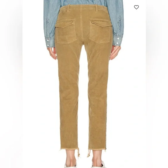 NILI LOTAN Jenna Corduroy Pant With Tape Mossy Gold 8 - Picture 4 of 11